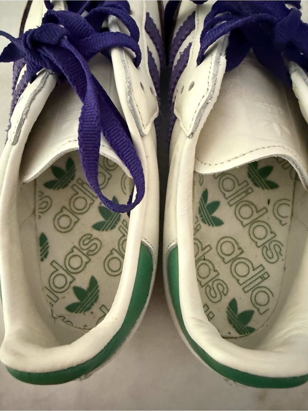 adidas Samba OG Sneakers in White, Purple, Brown & Green Sz 6 M 7W - Picture 7 of 9